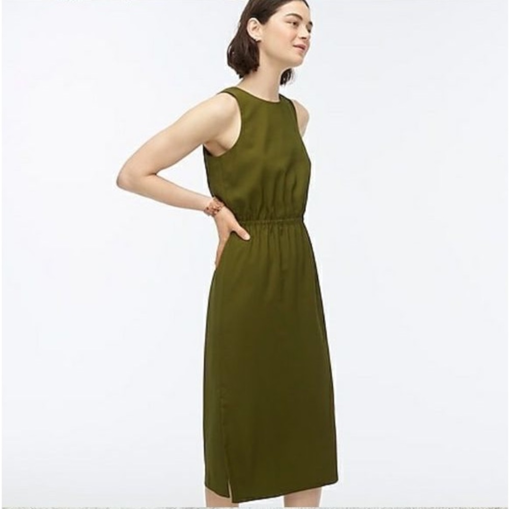 J. Crew Olive Green Sleeveless Dress